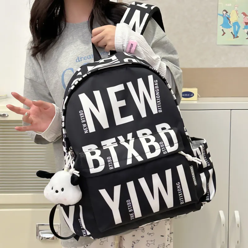 PAIBLOKS Nylon Backpack Unisex Multicolor-7