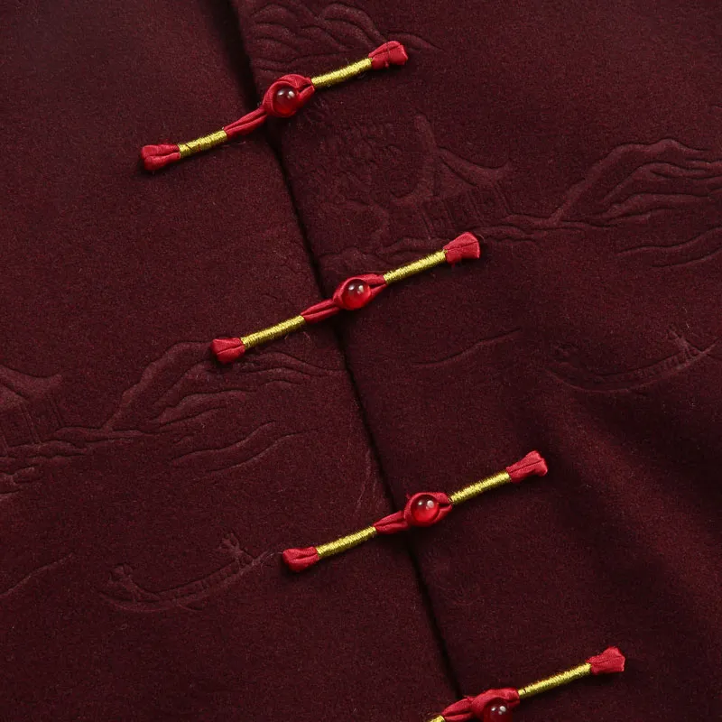 XUANSHENG Jackets Coats Men's Burgundy-3