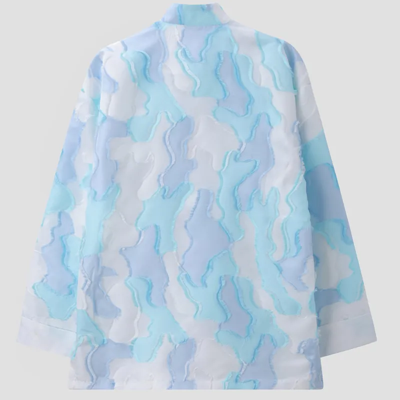XUANSHENG Jackets Coats Men's Aqua Blue-2