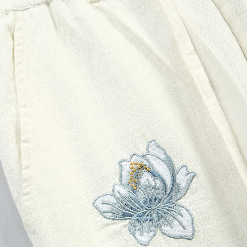 XUANSHENG Casual Pants Men's White-4