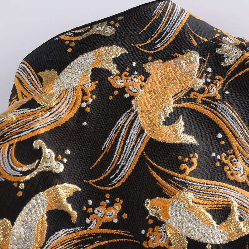 XUANSHENG Jackets Coats Men's Koi Fish-3