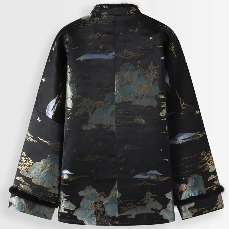 XUANSHENG Winter Puffer Jacket Men's Black-1