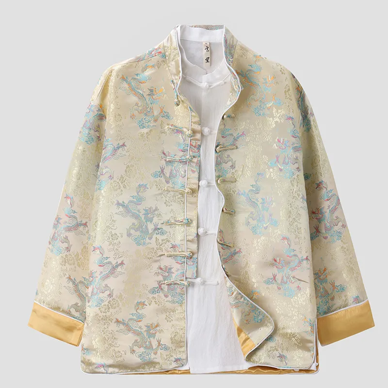 XUANSHENG Jackets Coats Men's Multicolor Auspicious Dragon-1