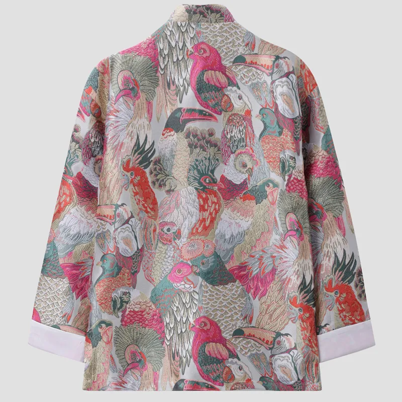 XUANSHENG Jacket Men's Colorful Parrots-2