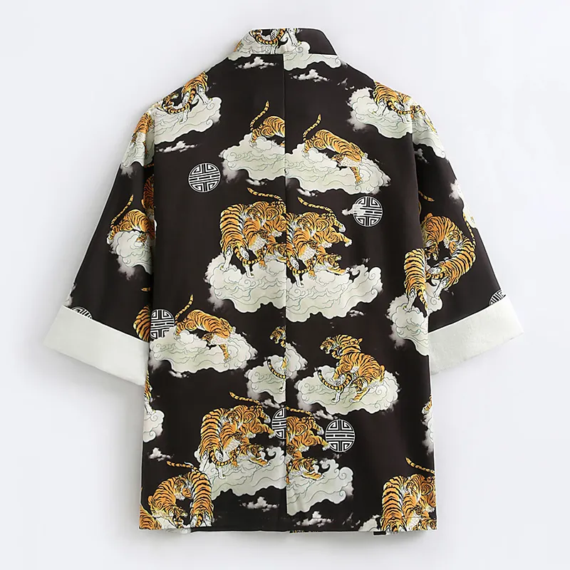 XUANSHENG Shirt Men's Black Tiger-1