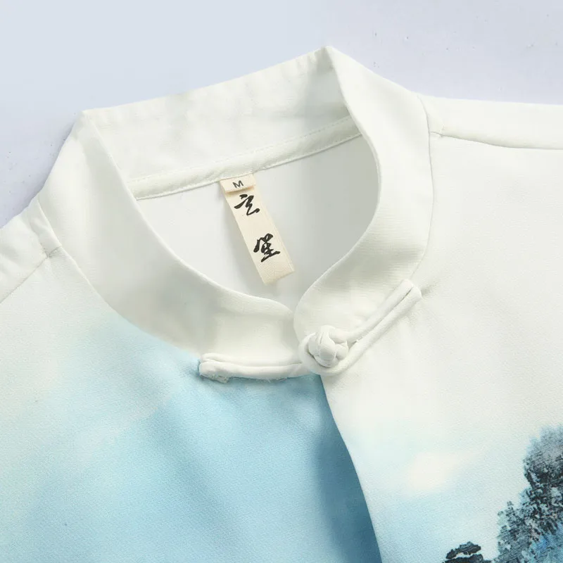 XUANSHENG Shirts Men Sky Meets Water-1