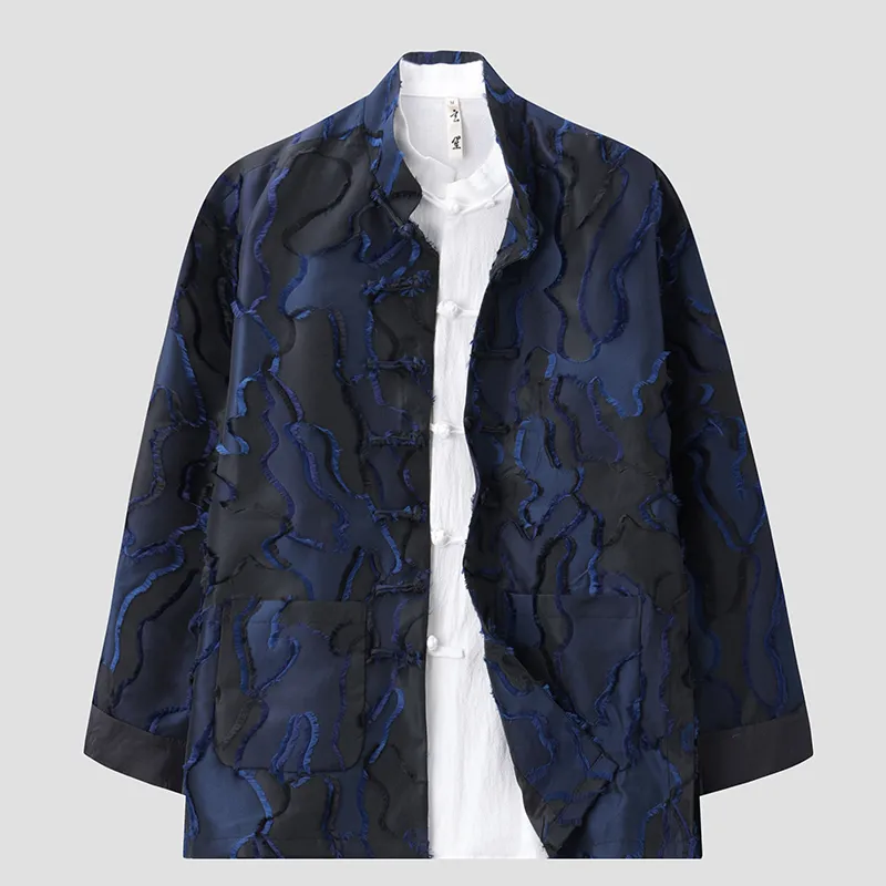 XUANSHENG Spring And Fall Jackets Coats Men's Navy Blue-1