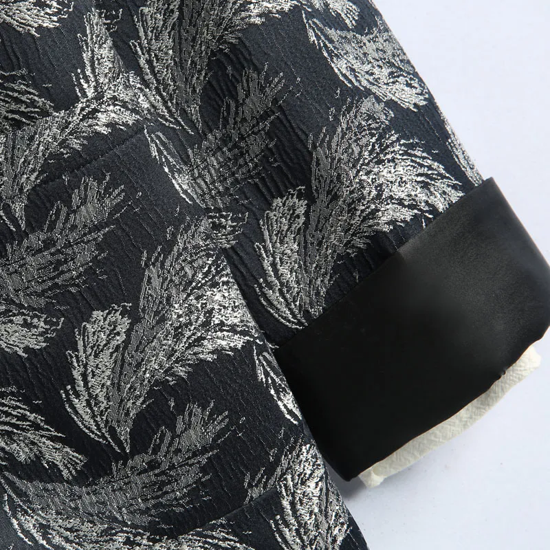 XUANSHENG Spring And Fall Season Jackets Coats Men's Large Feather Jacquard-4