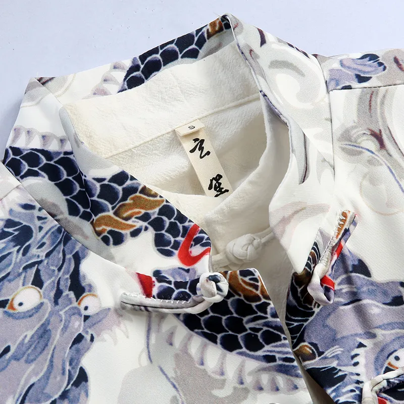 XUANSHENG Jackets Coats Men's Dragon Playing In Water-1