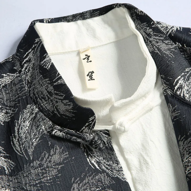XUANSHENG Spring And Fall Season Jackets Coats Men's Large Feather Jacquard-2