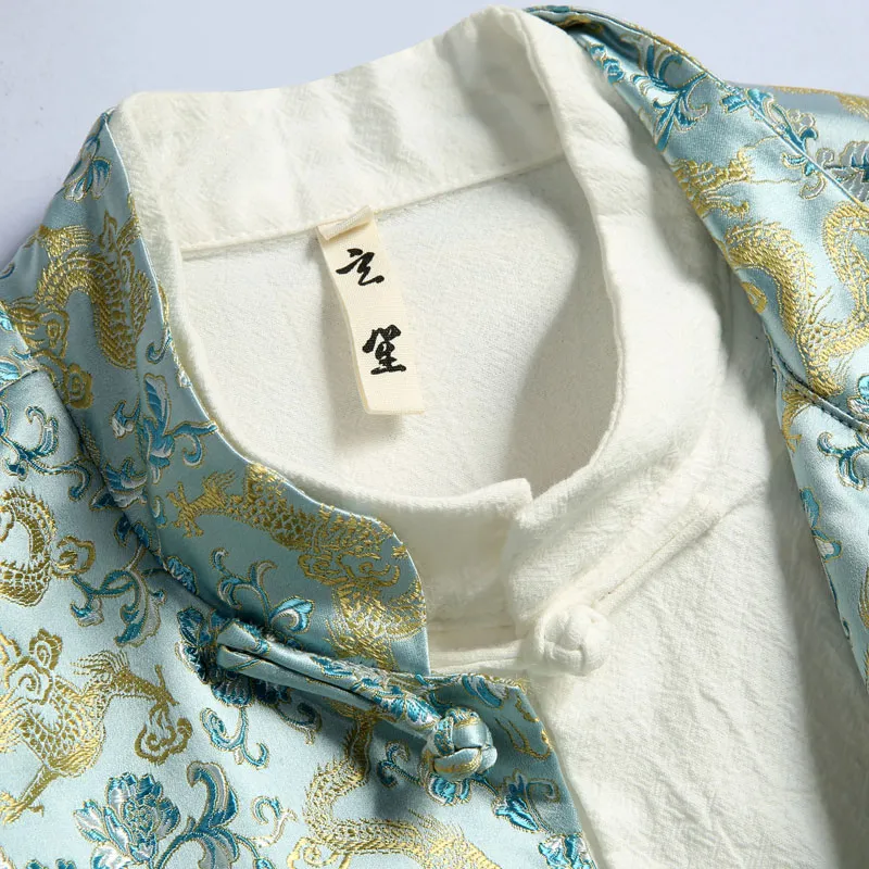 XUANSHENG Jackets Coats Men's Sky Blue-2