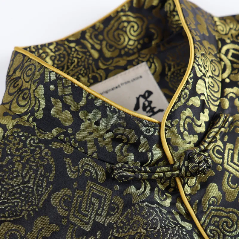 XUANSHENG Jackets Coats Men's Group Dragon Eight Treasure Pattern-3