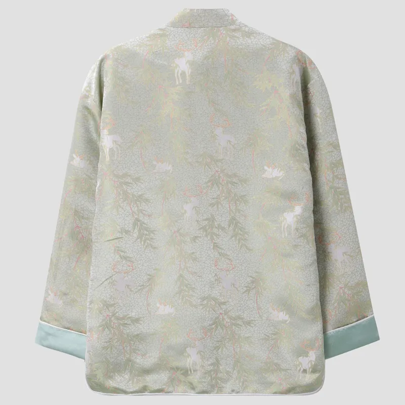 XUANSHENG Jackets Coats Men's Deer And Bamboo Harmony-2