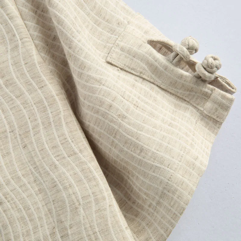 XUANSHENG T Shirts Men Hemp-3