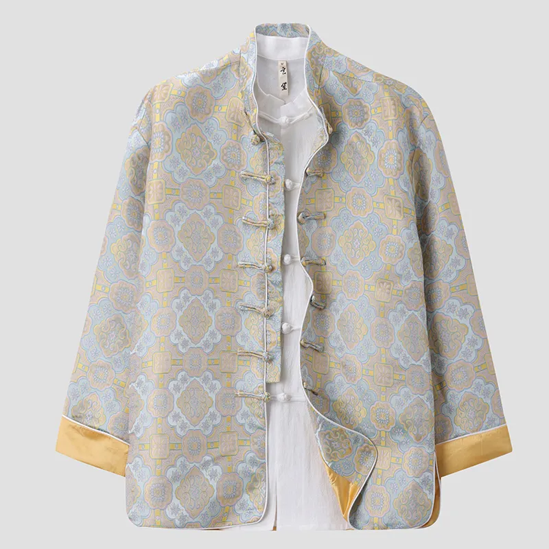 XUANSHENG Jackets Coats Men's Four Part Ruyi Pattern-2