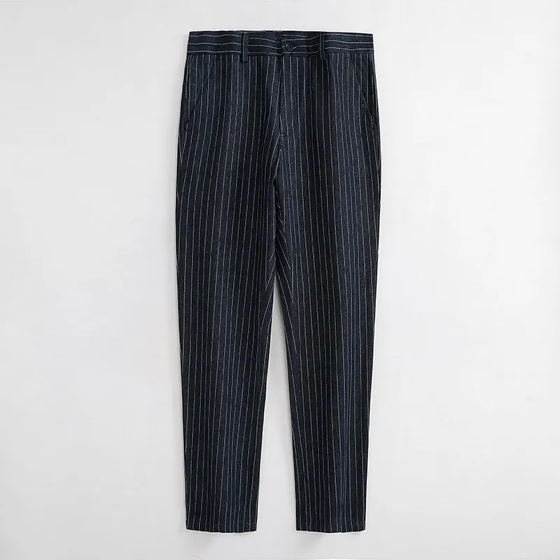 XUANSHENG Casual Sportswear Men's Denim Stripes-3
