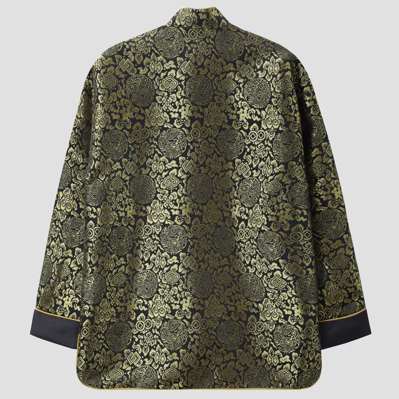 XUANSHENG Jackets Coats Men's Group Dragon Eight Treasure Pattern-2