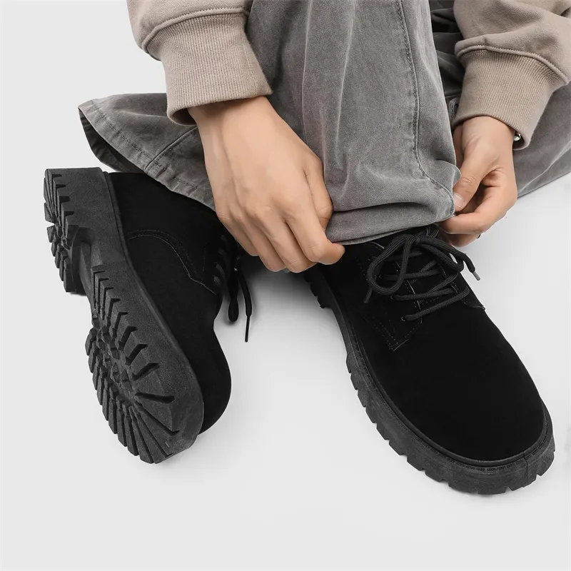 KAD Men's Casual Shoes Men Low Top Camel/Black-8
