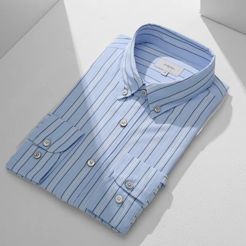 JODOLL Shirts Men White Cyan-2