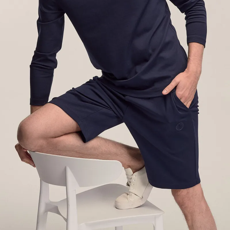 JODOLL Casual Shorts Men's Dark Navy Blue-5