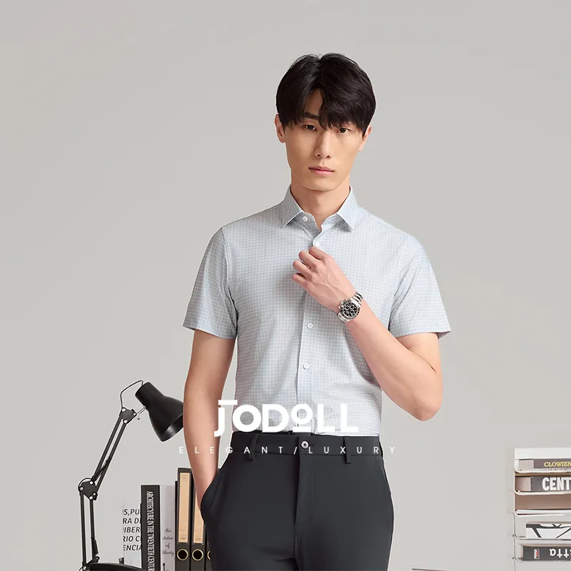 JODOLL Shirts Men Light Gray-3