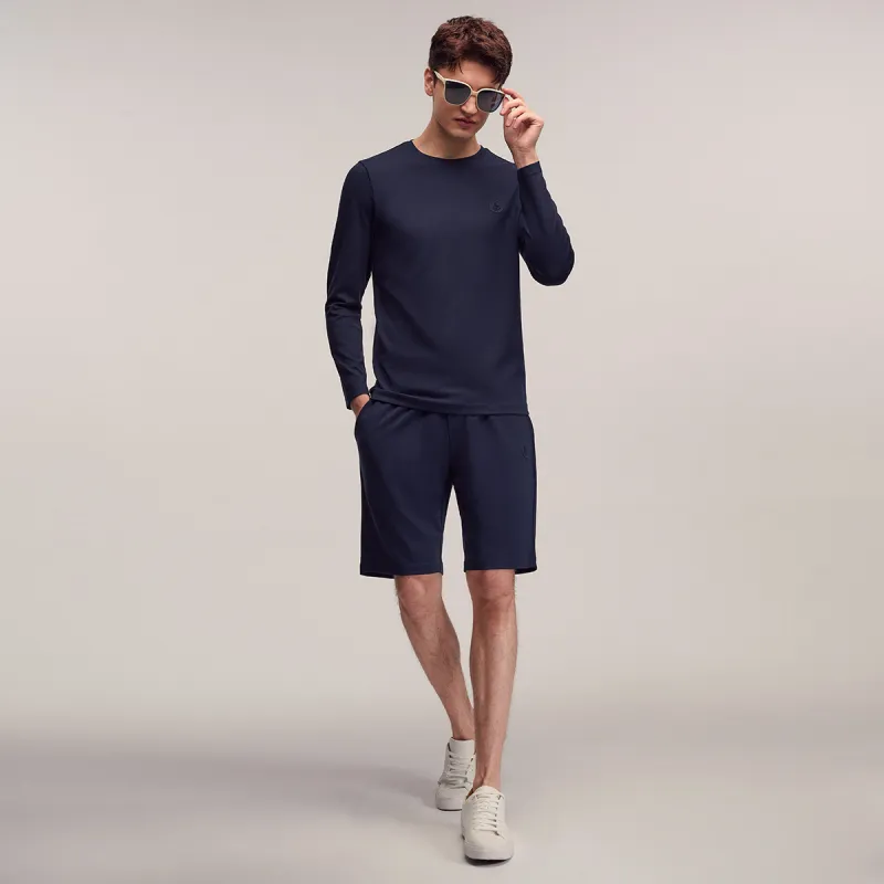 JODOLL Casual Shorts Men's Dark Navy Blue-3