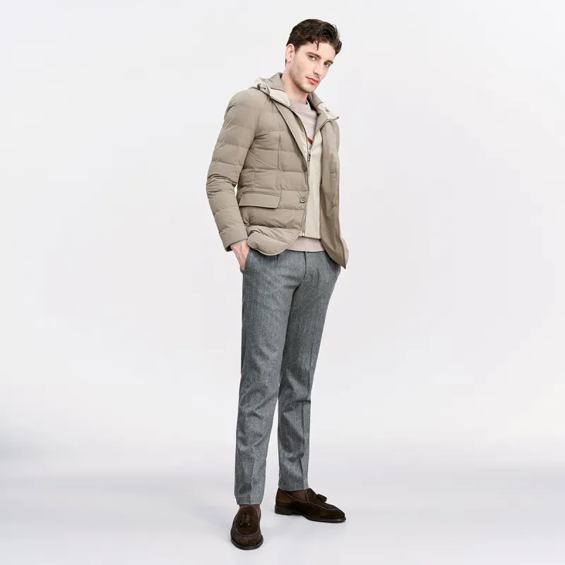 JODOLL Casual Pants Men Gray-4