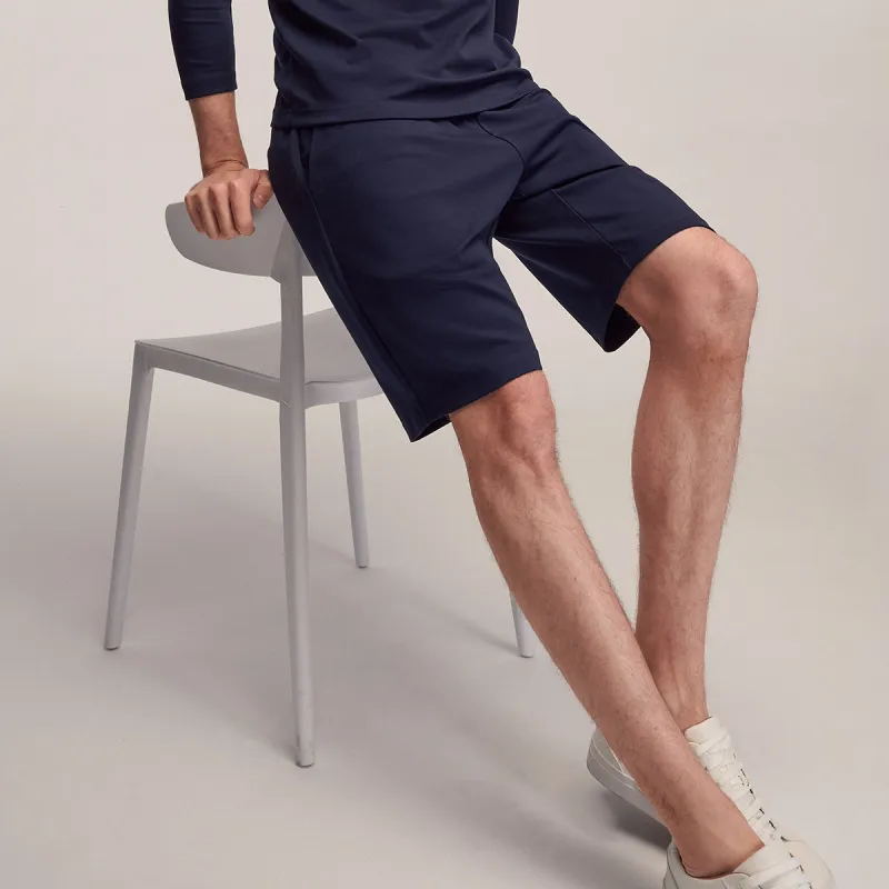 JODOLL Casual Shorts Men's Dark Navy Blue-2