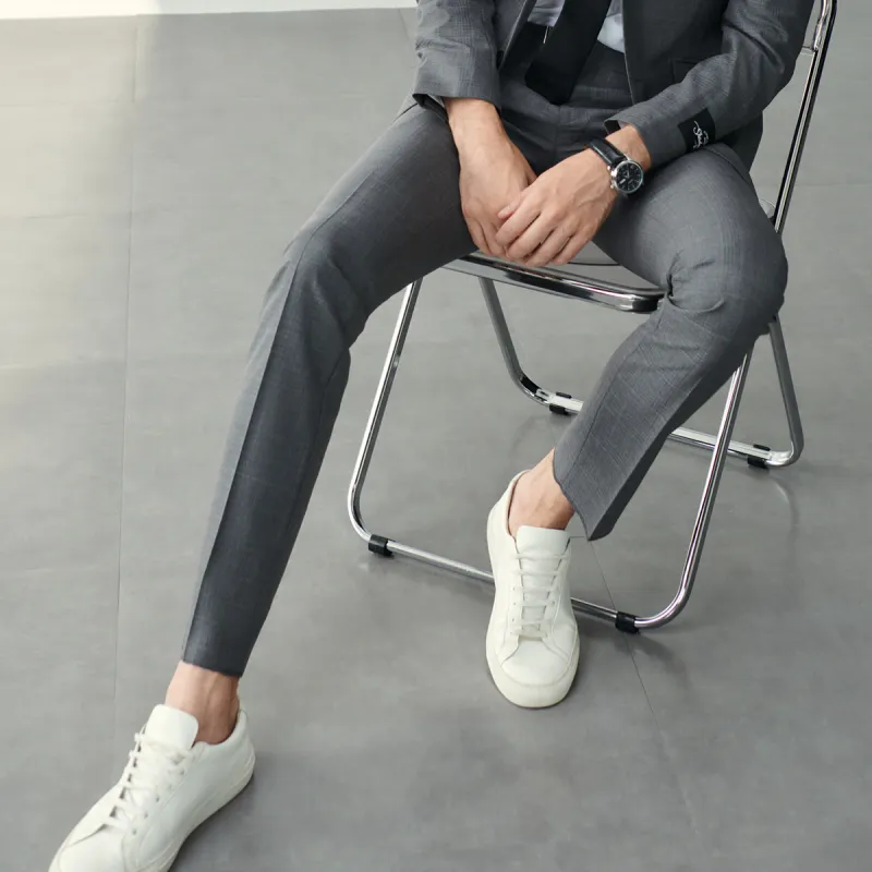 JODOLL Suit Trousers Men Gray-1