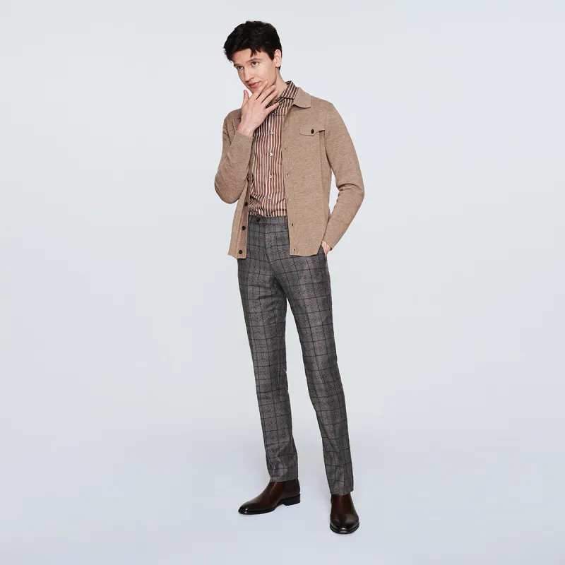 JODOLL Suit Trousers Men Gray-4