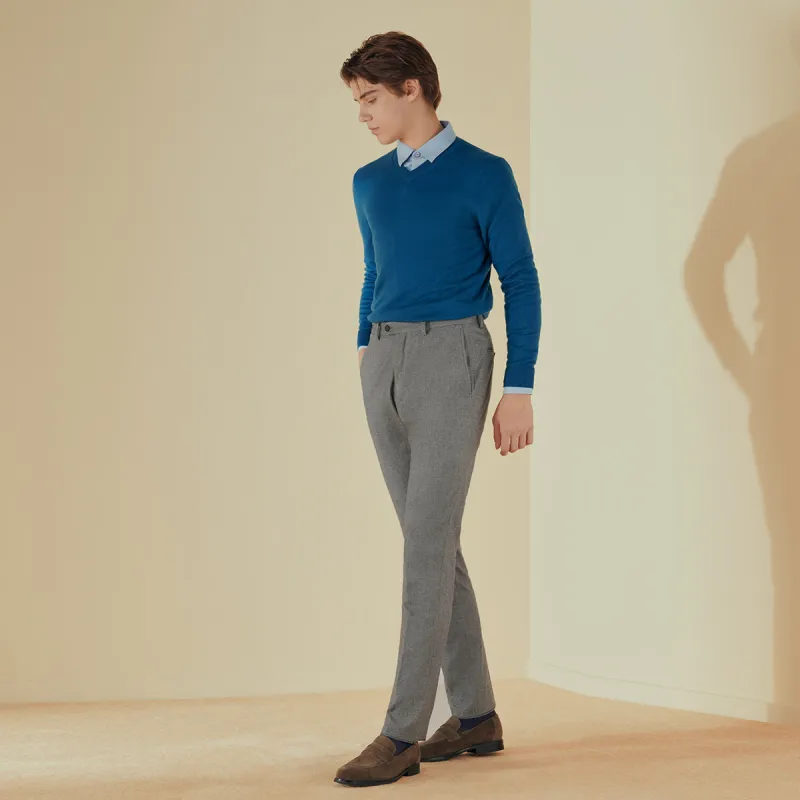 JODOLL Suit Trousers Men Gray-2