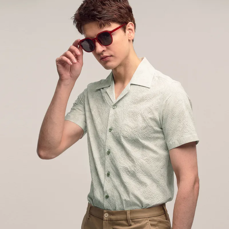 JODOLL Shirt Men's Oil Painting Green-1