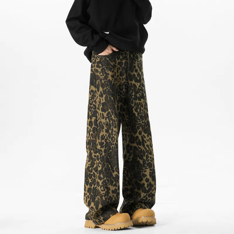 D&W Jeans Unisex Leopard Print-4