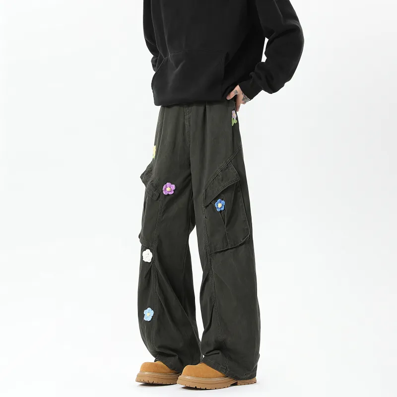 D&W Casual Pants Unisex Army Green-5