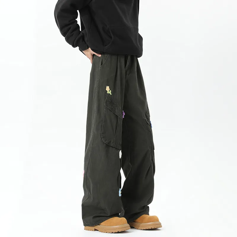 D&W Casual Pants Unisex Army Green-1