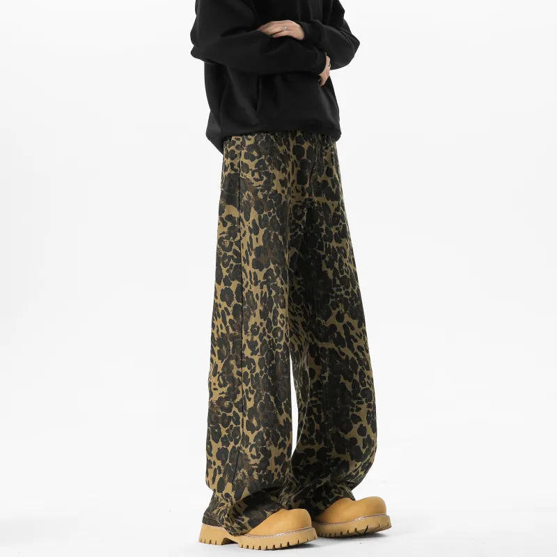 D&W Jeans Unisex Leopard Print-1