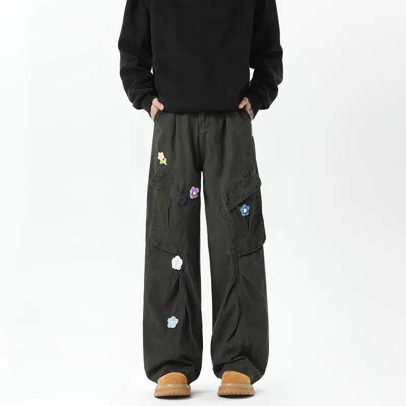 D&W Casual Pants Unisex Army Green-3