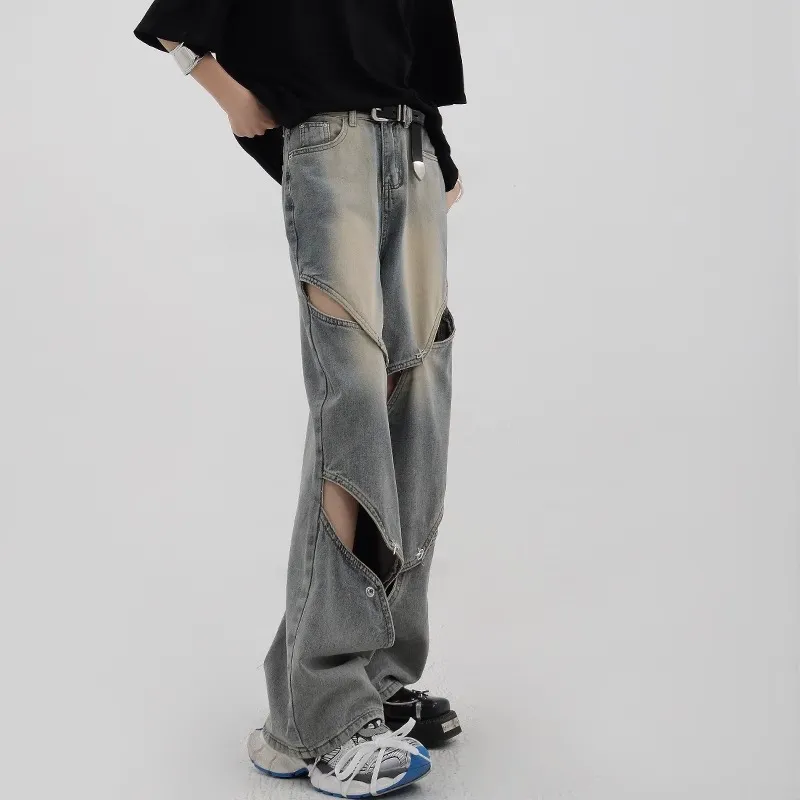 D&W Jeans Unisex Deconstructed Blue-2