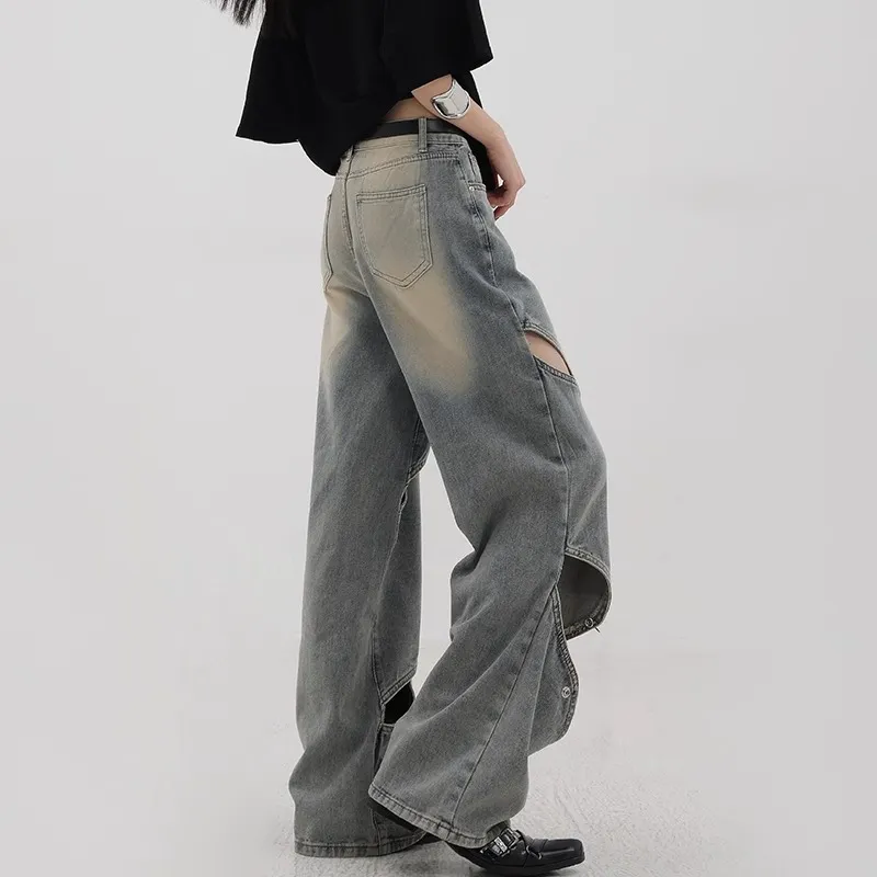 D&W Jeans Unisex Deconstructed Blue-3