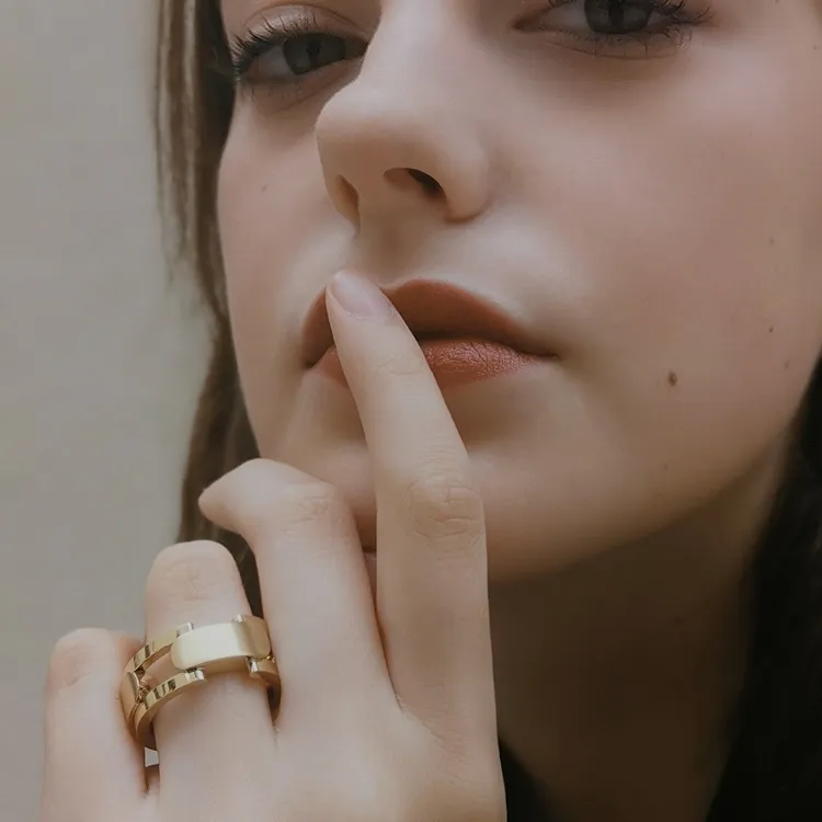 ALP JEWELRY Stainless Steel Rings Unisex-3