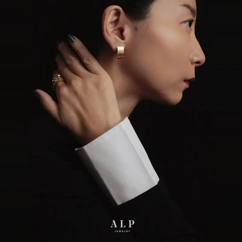 ALP JEWELRY Stainless Steel Earrings Unisex-2