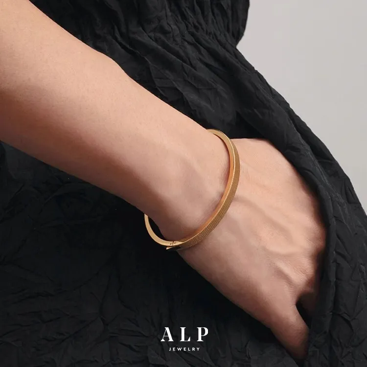 ALP JEWELRY Stainless Steel Bangles Unisex-3