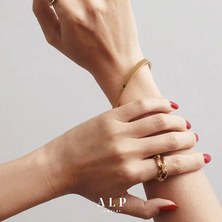 ALP JEWELRY Stainless Steel Bangles Unisex-2