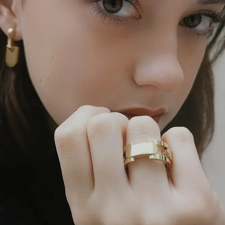 ALP JEWELRY Stainless Steel Rings Unisex-2