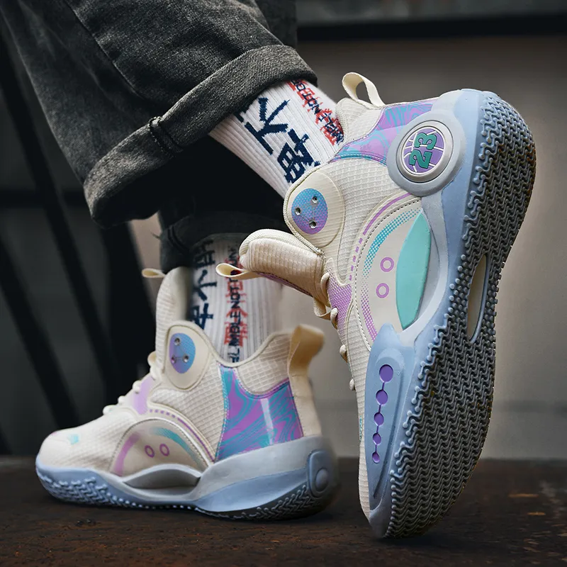 SOURCE Cushioning, Slip Resistant, Abrasion Resistant, Lightweight, Rebound High Top Basketball Shoes Unisex-3