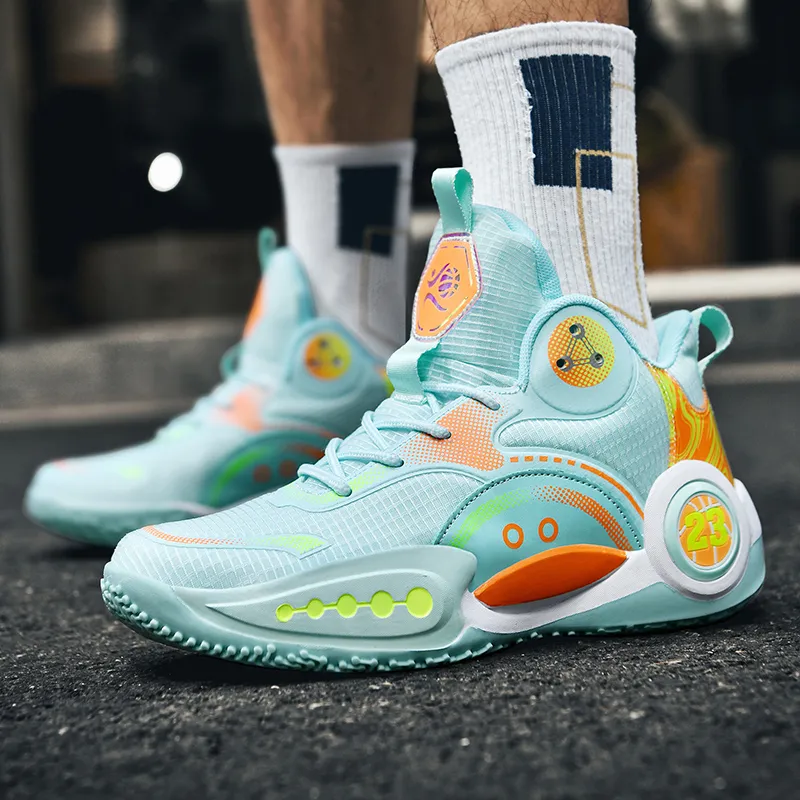 SOURCE Cushioning, Slip Resistant, Abrasion Resistant, Lightweight, Rebound High Top Basketball Shoes Unisex-15