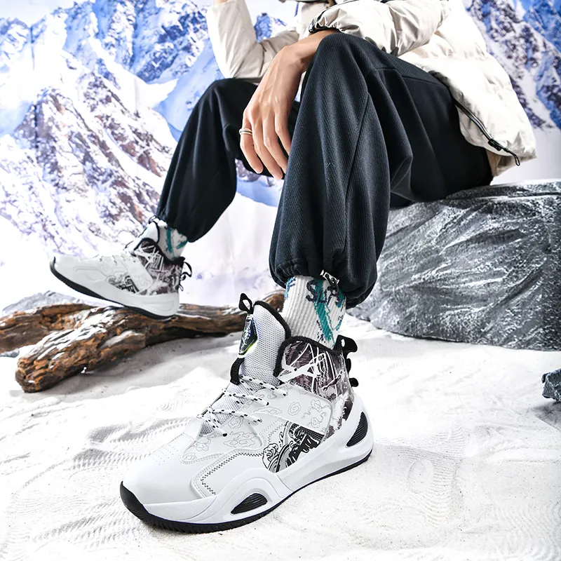 SOURCE Basketball Shoes Unisex High Top White/Pink/Aqua/Black-30