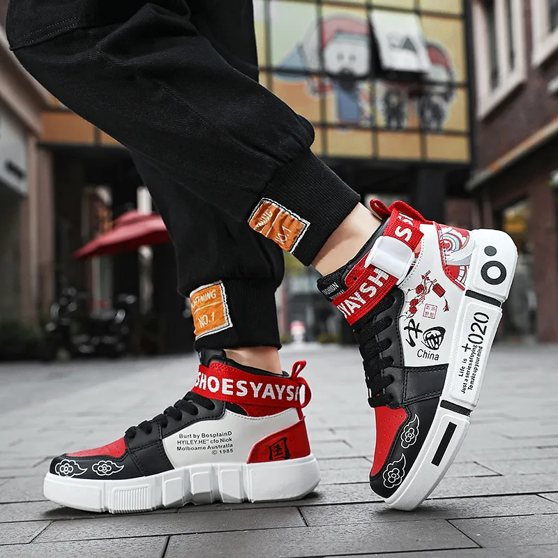 SOURCE Coverage Slip Resistant Impact Resistance Wear Resistant Balance Lightweight High Top Skateboard Shoes Unisex-5