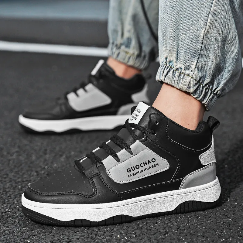 SOURCE Slip Resistant Waterproof Abrasion Resistant Balance Lightweight High Top Skateboard Shoes Men's-7