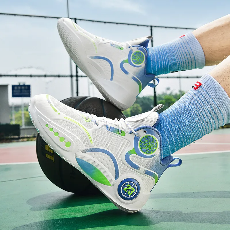 SOURCE Cushioning Anti Slip Wear Resistant Coverage Balance Impact Resistant Mid Top Basketball Shoes Unisex-7